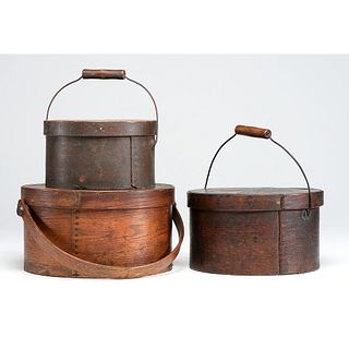 Three Handled Bentwood Pantry Boxes