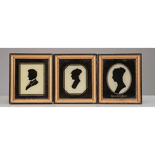 Three Reverse-Painted Silhouettes