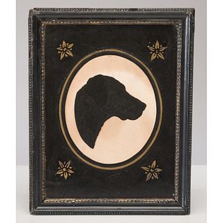 A Painted Paper Silhouette of a Dog