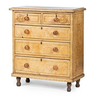 A Grain Painted Pine Chest of Drawers