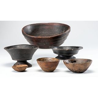 Six Treenware Bowls