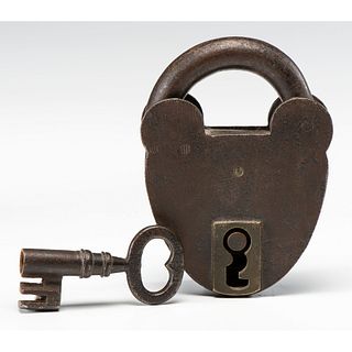 A Forged Iron Lock and Key