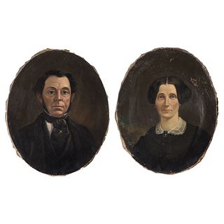 An American Pair of Portraits, 19th Century