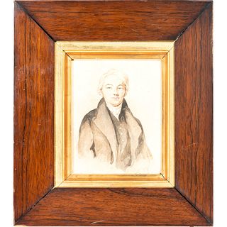 Watercolor portrait of Charles Standish