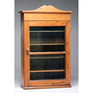 A Federal Painted Pine Hanging Wall Cabinet