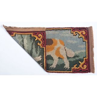 A Hooked Rug with Dog