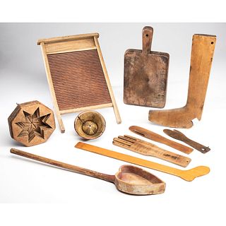 A Group of Wooden Ware