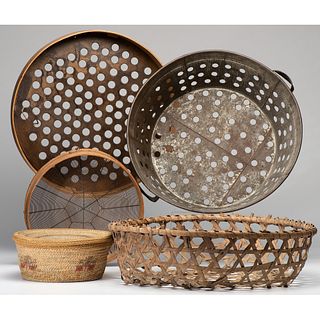 Three Strainers and Two Baskets