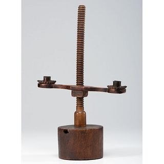 An Adjustable Wooden Candlestand