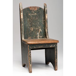 A Painted Wood Child's Chair