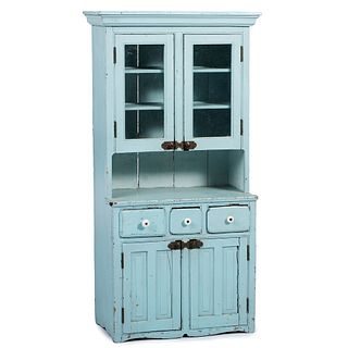 A Child's Painted Stepback Cupboard