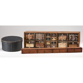 Two Wooden Countertop Dry Good Storage Units