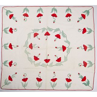 Four Floral Appliqué Quilts