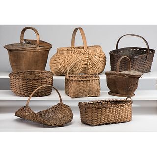 Eight Woven Baskets