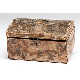 A Wallpaper Domed Lid Document Box 