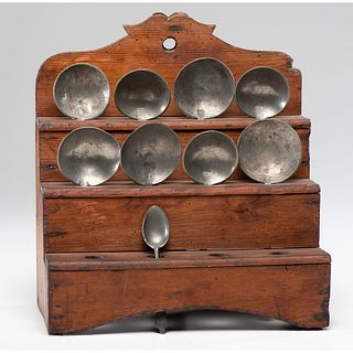 A Country Hanging Pine Spoon Rack