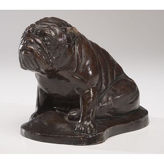 A Composite Bulldog Sculpture