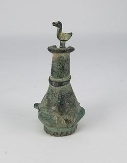 Bronze Cosmetics Container, Luristan ca 800-200 BC