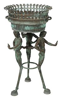 Pompeian Style Patinated Bronze