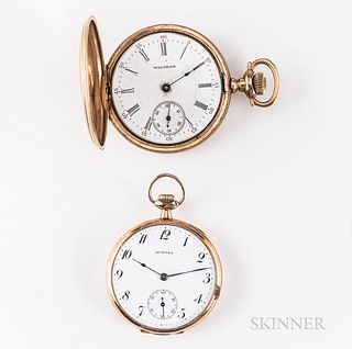 Two American 14kt Gold Watches