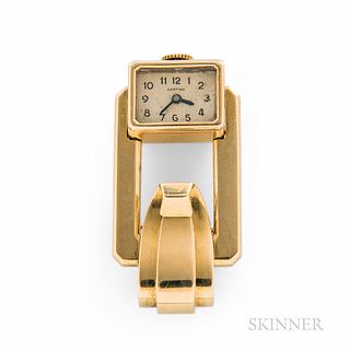 Cartier 18kt Gold Brooch or Lapel Watch