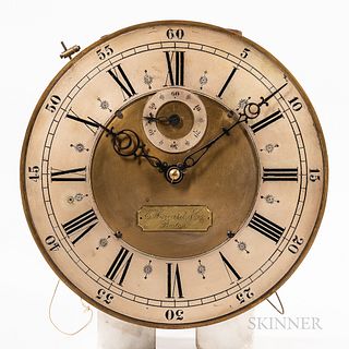 E. Howard & Co. Hall Clock Movement and Dial with Ratchet Wind