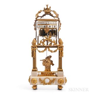 Temple d'Amour Marble and Ormolu Annular Shelf Clock