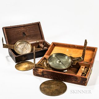 Two Thomas Whitney Surveyor's Compasses