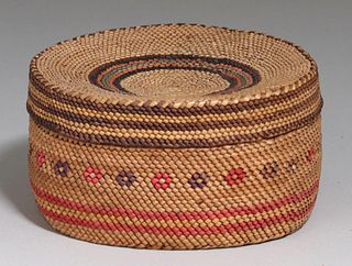 Native American - Makah Tribe Covered Basket c1920s