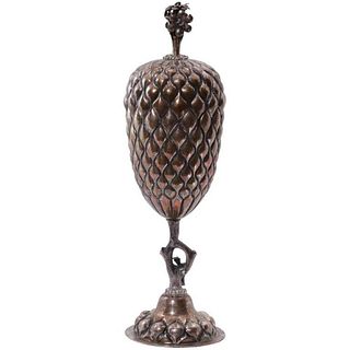 German Silver Pineapple Cup & Cover