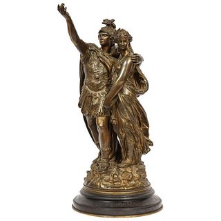 J. L. Gregoire, A French Bronze Figural Group ""Orestes & Iphigenia""