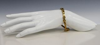LOVELY 14KT Y GOLD AND DIAMOND LADIES BRACELET