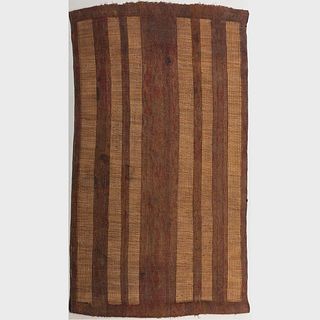 Large Mauritanian Woven Reed and Leather Mat, Tuareg