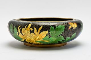 Chinese Cloisonne Chrysanthemum Bowl
