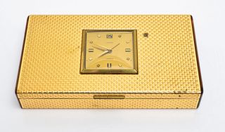 Art Deco Style Desk Box w Lancel Clock