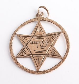 Judaica 14K Rose Gold Star of David Pendant