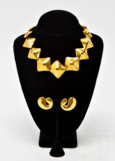 Robert Lee Morris Modern Necklace & Earrings, Two