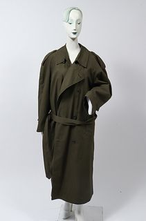 Christian Dior Vintage Men's Olive Trench Coat