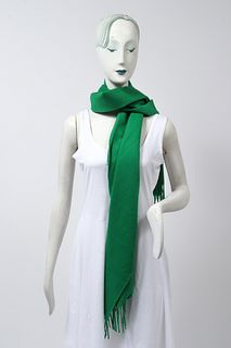 Gucci Vintage Green Cashmere Scarf