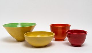 California Studio Pottery Glazed Ceramic Bowls, 4