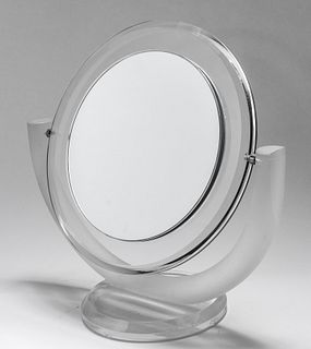Vanity Mirror with Frosted Acrylic Stand, Vintage