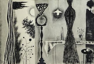 SIMON, Yohanan. Ink on Paper. Abstract Interior /
