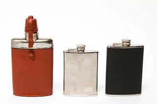 Concord & German Flasks Stainless & Glass, 3