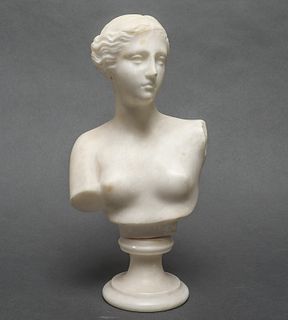 Venus de Milo Miniature Alabaster Bust Sculpture