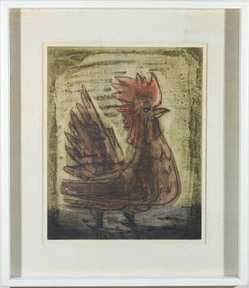 Etienne Ret "Rooster" Etching & Aquatint