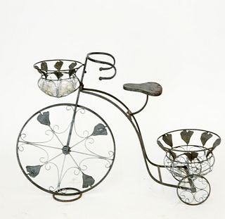 Bicycle Form Mixed Metal Jardiniere