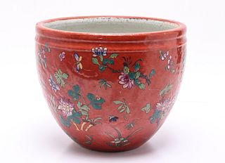 Chinese Ceramic Polychrome Jardiniere