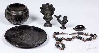 Southwestern Indian blackware pottery