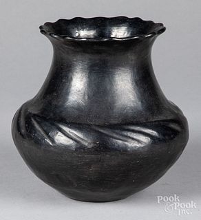 Santa Clara Pueblo Indian blackware vessel