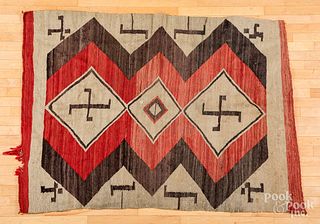 Navajo Indian weaving, 26" x 72".